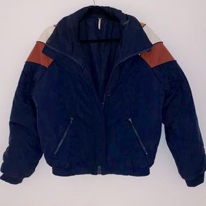 Free People blue bomber jacket - size S - $55